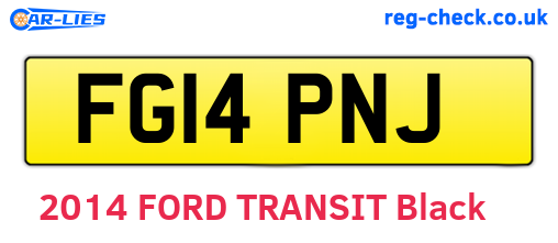 FG14PNJ are the vehicle registration plates.