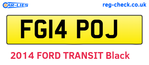 FG14POJ are the vehicle registration plates.