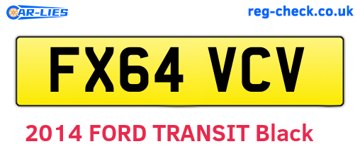 FX64VCV are the vehicle registration plates.