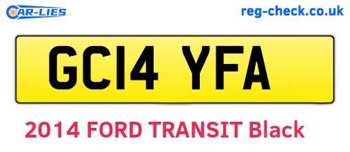 GC14YFA are the vehicle registration plates.