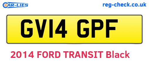 GV14GPF are the vehicle registration plates.