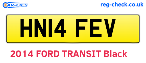 HN14FEV are the vehicle registration plates.