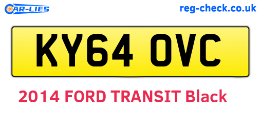 KY64OVC are the vehicle registration plates.