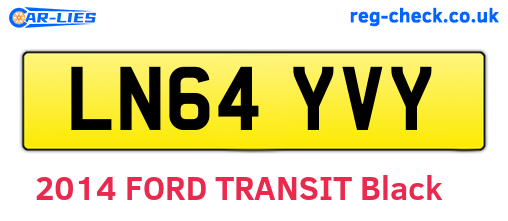 LN64YVY are the vehicle registration plates.