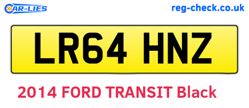 LR64HNZ are the vehicle registration plates.