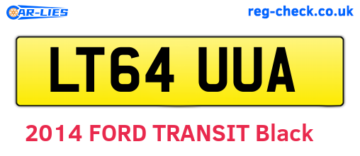 LT64UUA are the vehicle registration plates.