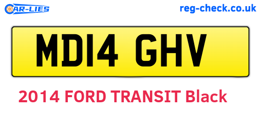 MD14GHV are the vehicle registration plates.