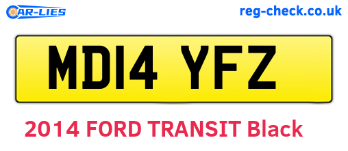 MD14YFZ are the vehicle registration plates.
