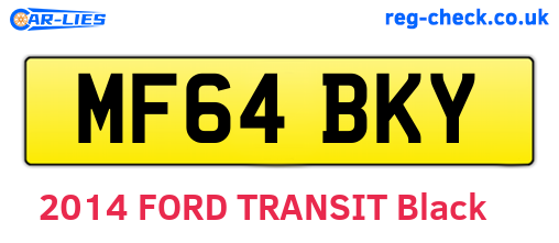 MF64BKY are the vehicle registration plates.