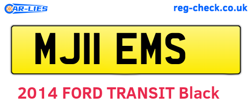 MJ11EMS are the vehicle registration plates.