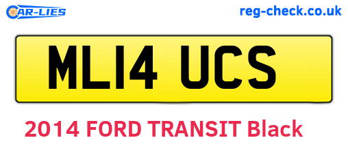 ML14UCS are the vehicle registration plates.