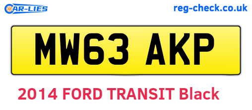 MW63AKP are the vehicle registration plates.