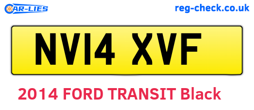 NV14XVF are the vehicle registration plates.