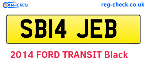 SB14JEB are the vehicle registration plates.