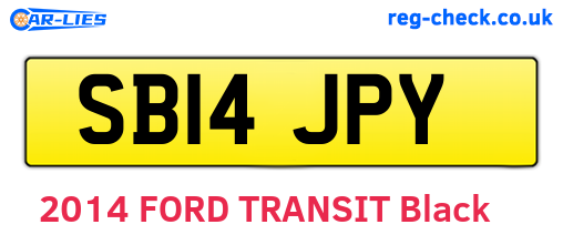 SB14JPY are the vehicle registration plates.