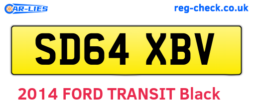 SD64XBV are the vehicle registration plates.