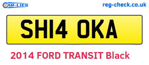 SH14OKA are the vehicle registration plates.