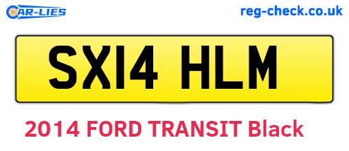 SX14HLM are the vehicle registration plates.