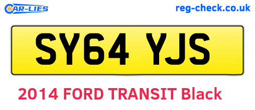 SY64YJS are the vehicle registration plates.