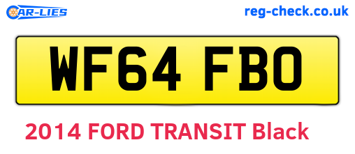 WF64FBO are the vehicle registration plates.