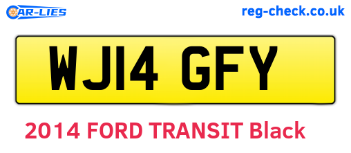 WJ14GFY are the vehicle registration plates.