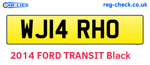 WJ14RHO are the vehicle registration plates.