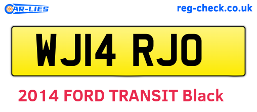 WJ14RJO are the vehicle registration plates.