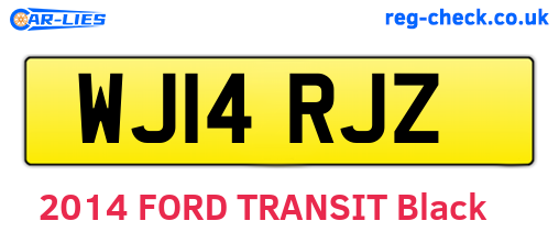 WJ14RJZ are the vehicle registration plates.