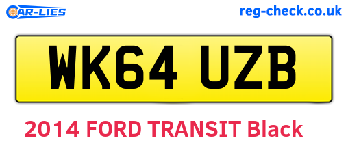 WK64UZB are the vehicle registration plates.