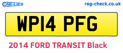 WP14PFG are the vehicle registration plates.