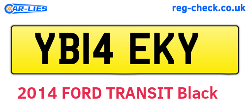 YB14EKY are the vehicle registration plates.