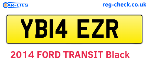 YB14EZR are the vehicle registration plates.