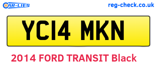 YC14MKN are the vehicle registration plates.