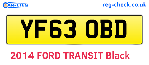 YF63OBD are the vehicle registration plates.