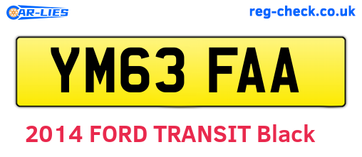 YM63FAA are the vehicle registration plates.