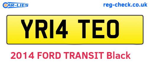 YR14TEO are the vehicle registration plates.