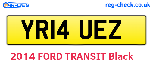 YR14UEZ are the vehicle registration plates.