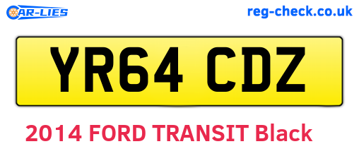 YR64CDZ are the vehicle registration plates.