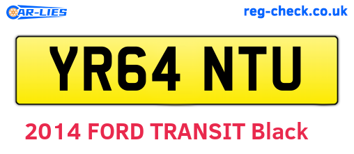 YR64NTU are the vehicle registration plates.