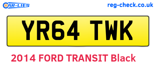 YR64TWK are the vehicle registration plates.