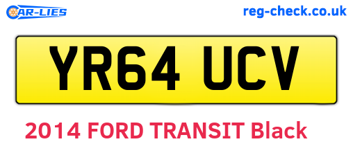 YR64UCV are the vehicle registration plates.