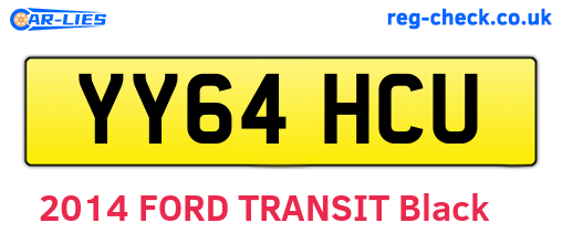 YY64HCU are the vehicle registration plates.