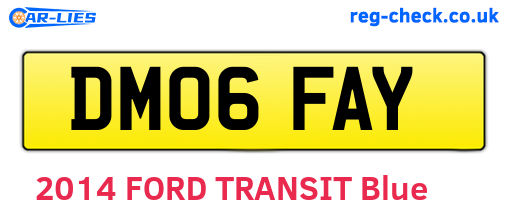 DM06FAY are the vehicle registration plates.