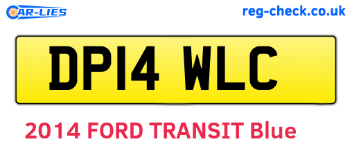 DP14WLC are the vehicle registration plates.