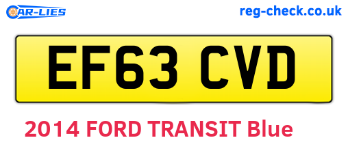EF63CVD are the vehicle registration plates.