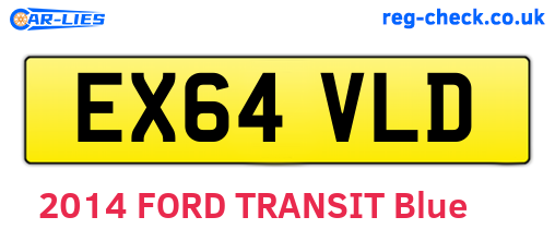 EX64VLD are the vehicle registration plates.