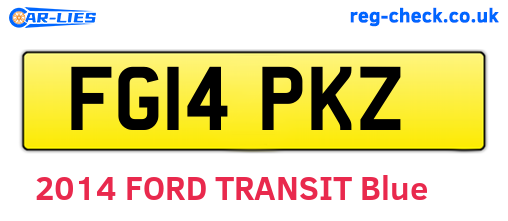 FG14PKZ are the vehicle registration plates.