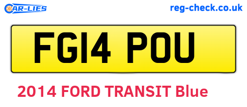 FG14POU are the vehicle registration plates.