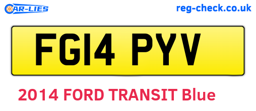 FG14PYV are the vehicle registration plates.