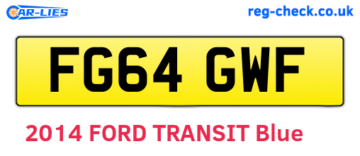 FG64GWF are the vehicle registration plates.